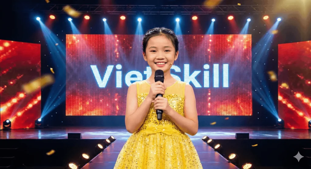 Cảm Nhận Lớp MC Nhí Vietskill: Nơi Con Khám Phá Quyền Năng Của Ngôn Từ