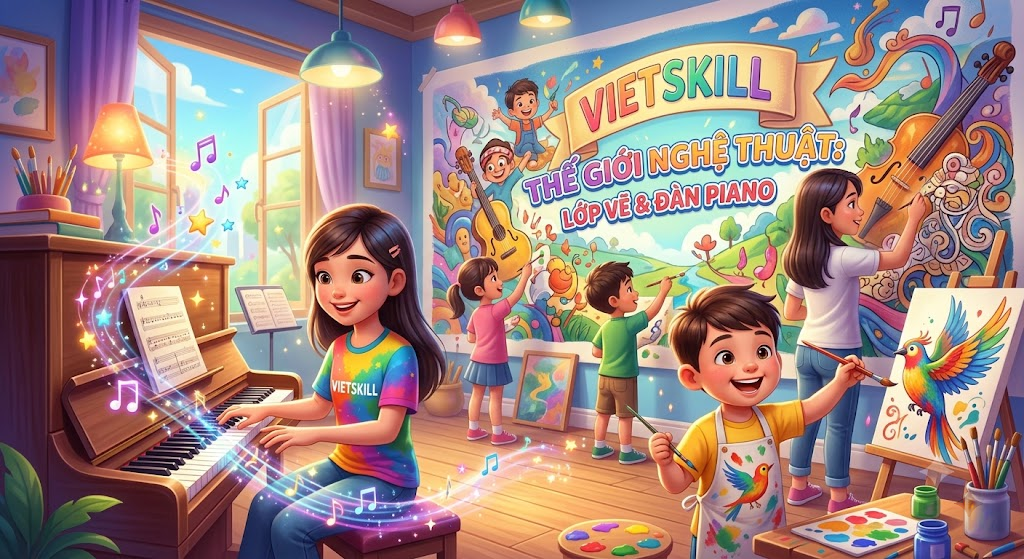 Tại Sao Nên Chọn Khóa Học “Thế Giới Nghệ Thuật: Lớp Vẽ & Đàn Piano” Cho Trẻ?